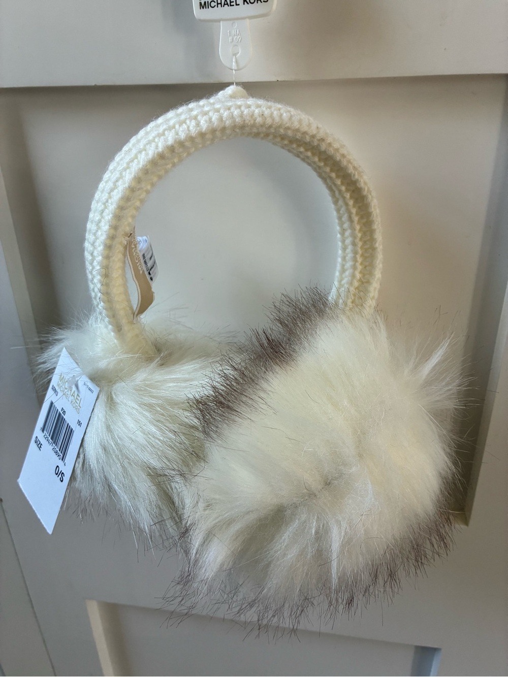 Michael Kors Cream Faux Fur Ear Muffs NWT